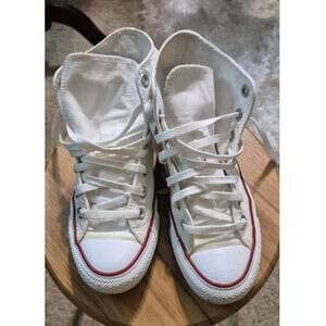 Converse All Star Chuck Taylor Hi Tops White Canvas Size Men 5 Women 7
